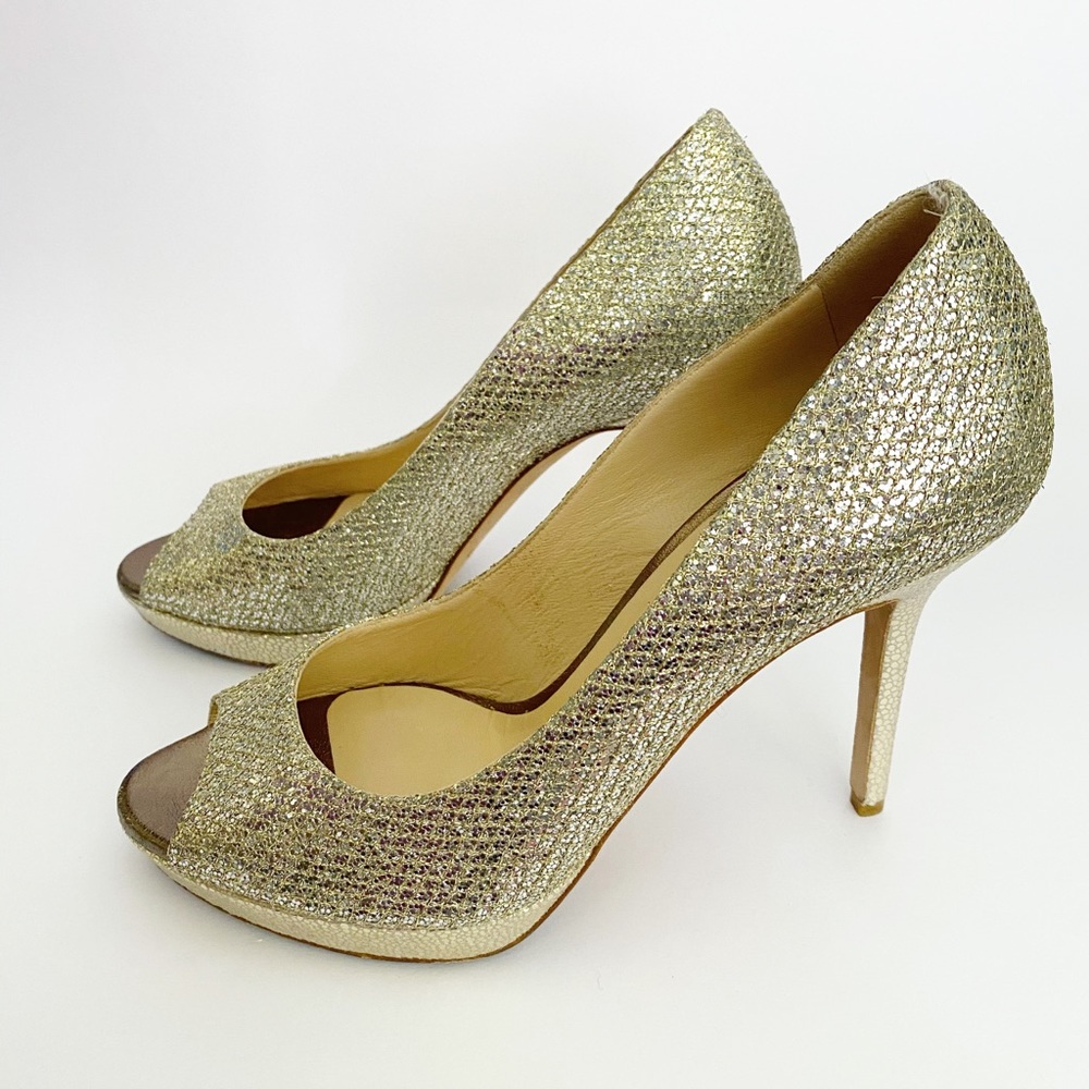 Jimmy Choo Metallic Champagne Pumps